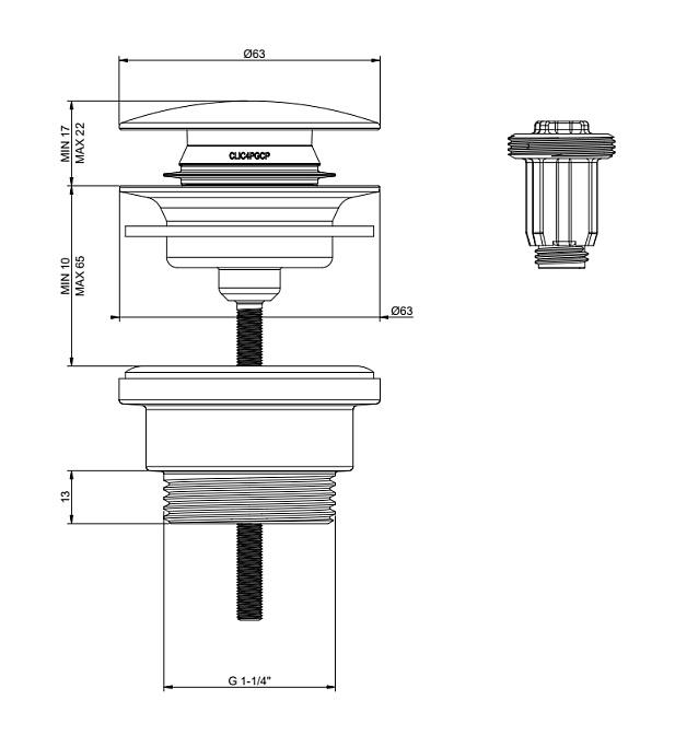 Донный клапан Gessi  - фото-2 | interior market