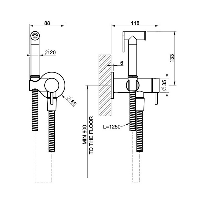 Гигиенический душ Gessi INCISO - фото-2 | interior market