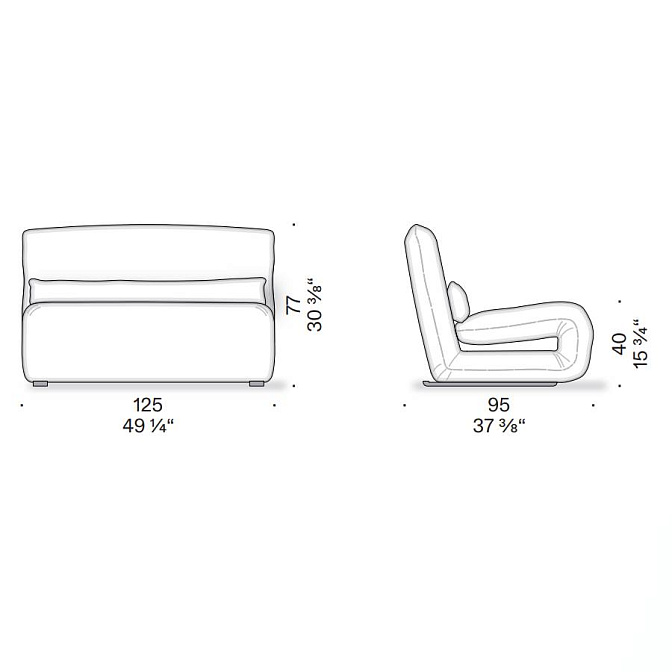 Кресло раскладное De Padova TATTOMI - фото-3 | interior market