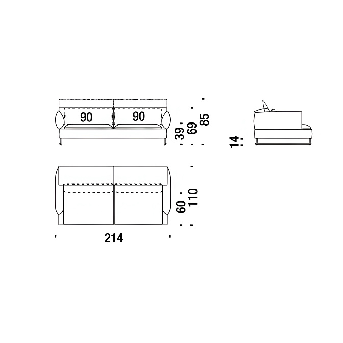 Модульный диван Moroso Shanghai Tip - фото-4 | interior market