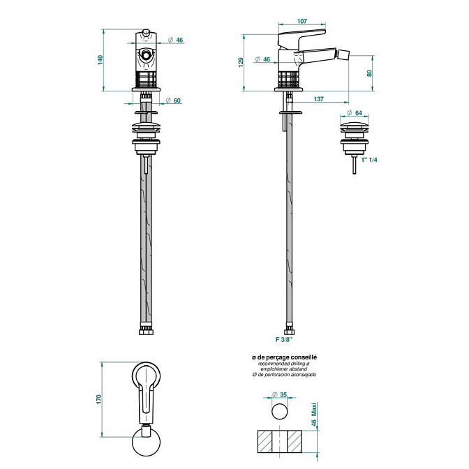 Смеситель для биде THG System - фото-2 | interior market