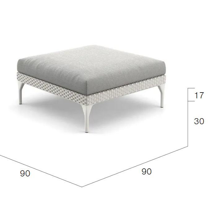 Пуф для улицы Dedon MBRACE ALU - фото-4 | interior market