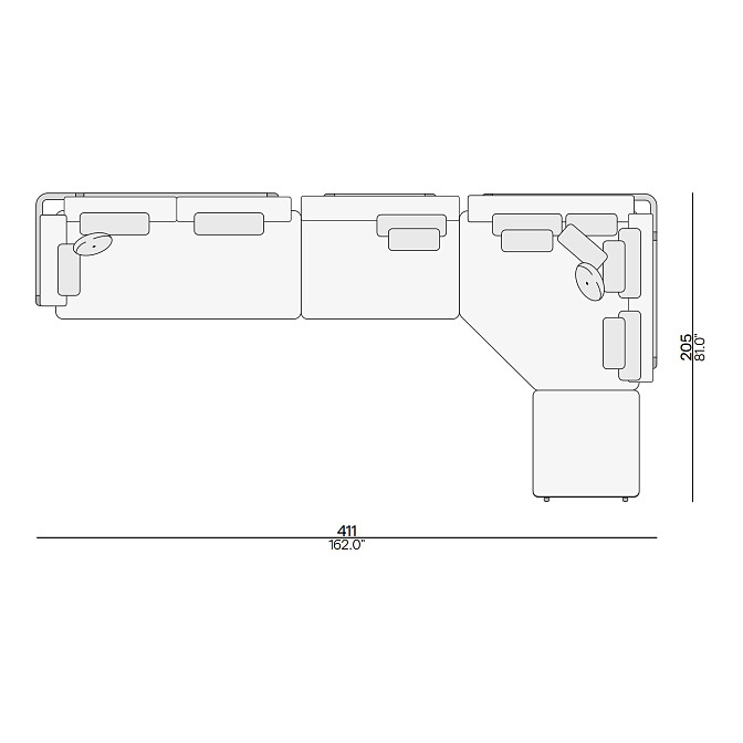Угловой диван для улицы Manutti Flows - фото-2 | interior market