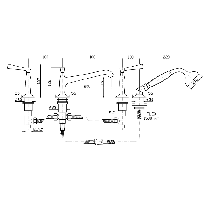 Смеситель для ванны Zucchetti  - фото-2 | interior market