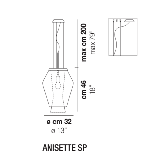 Потолочный светильник  Vistosi Anisette - фото-4 | interior market