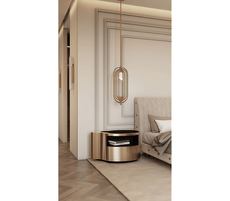 Прикроватная тумба Boca do Lobo Wave Gold Nightstand - фото-6 | interior market