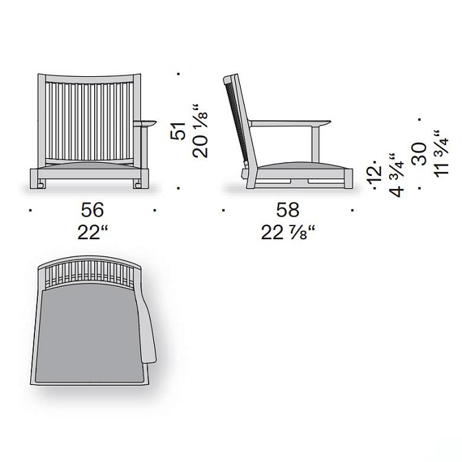 Стул без ножек De Padova Liku Japanese Chair - фото-3 | interior market