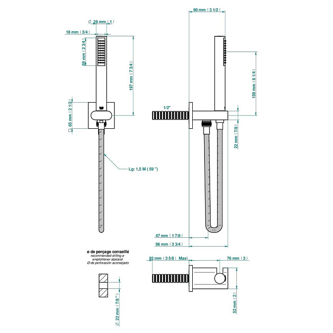 Встраиваемый смеситель THG Icon-x-titanium - фото-2 | interior market