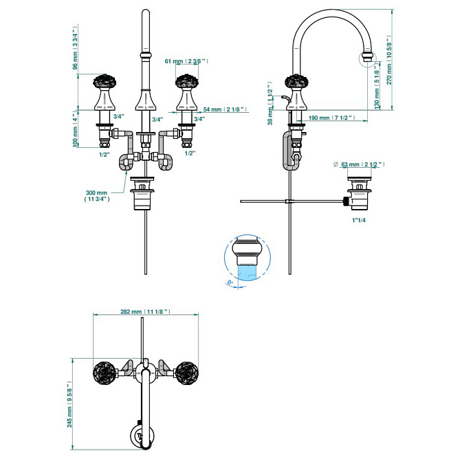 Смеситель для раковины THG  - фото-2 | interior market