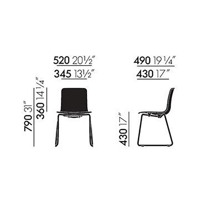 Обеденный стул Vitra Hal Re - фото-3 | interior market
