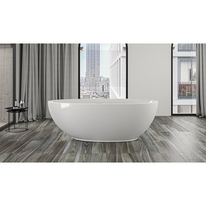 Knief 0100-289 LOUNGE Ванна акриловая отдельностоящая 185х95х63,5H, щелевой перелив, белая глянцевая - фото-1 | interior market
