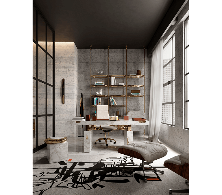 Журнальный столик Boca do Lobo Stonehenge Carrara Side Table - фото-8 | interior market