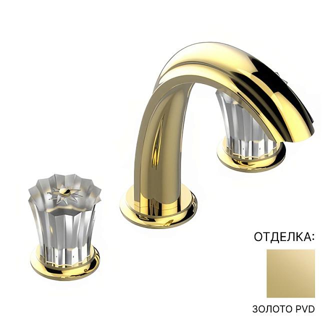 Смеситель для раковины THG MILLE NUITS-CLEAR CRYSTAL - фото-1 | interior market