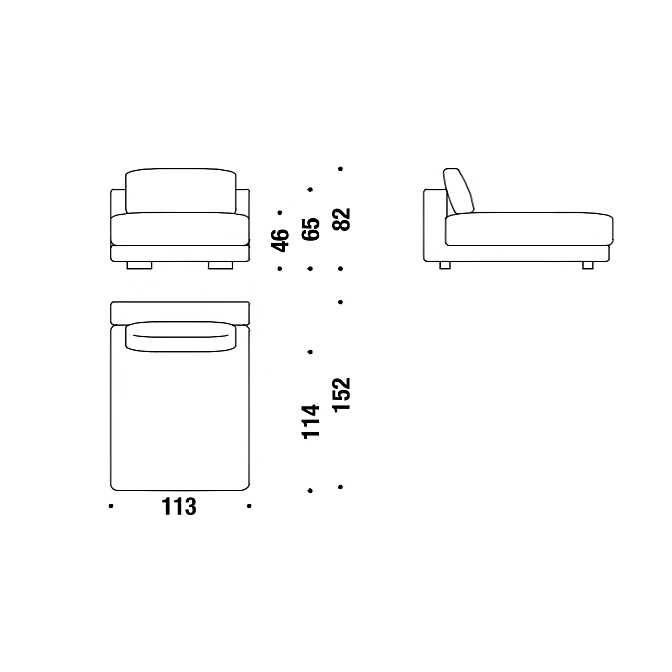 Диван-кушетка Moroso Mezze - фото-5 | interior market
