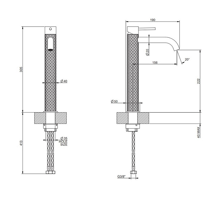 Смеситель для раковины Gessi INTRECCIO - фото-3 | interior market