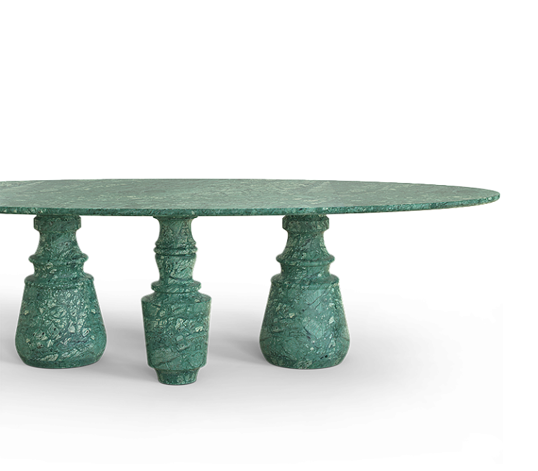 Обеденный стол Boca do Lobo Pietra Oval Xl Guatemala Dining Table - фото-5 | interior market