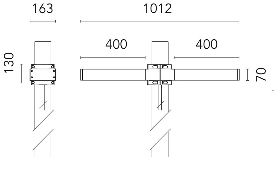 Технический свет Flos Dooku 400 Double Top Pole - фото-4 | interior market