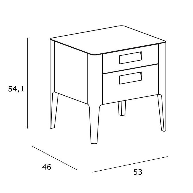 Тумба прикроватная NOVAMOBILI Giotto - фото-7 | interior market