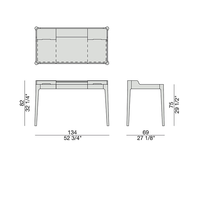 Письменный стол Porada SAFFO CUOIO - фото-7 | interior market