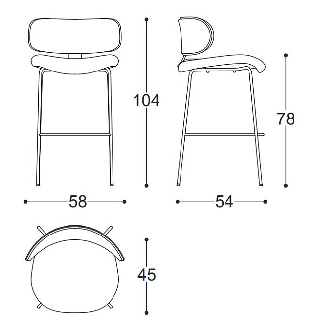 Стул Black Tie Natalia stool - фото-2 | interior market