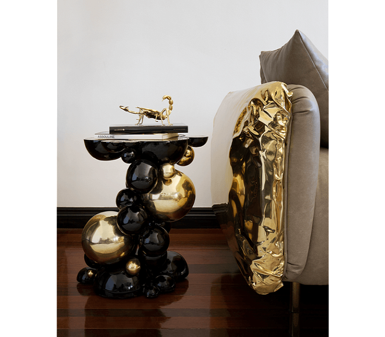 Журнальный столик Boca do Lobo Newton Aluminium Top Side Table - фото-7 | interior market