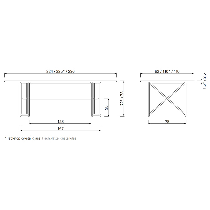 Обеденный стол Classicon Double X - фото-2 | interior market