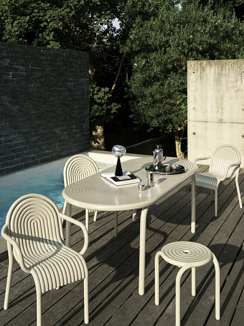 Стул для улицы Tom Dixon Groove Stool - фото-2 | interior market