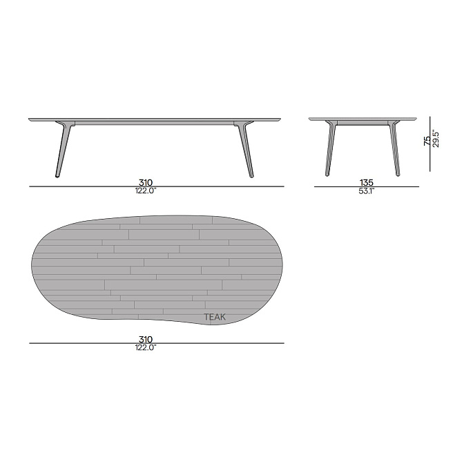 Обеденный стол для улицы Manutti Torsa - фото-3 | interior market