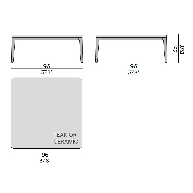 Кофейный столик для улицы Manutti Zendo Sense - фото-4 | interior market