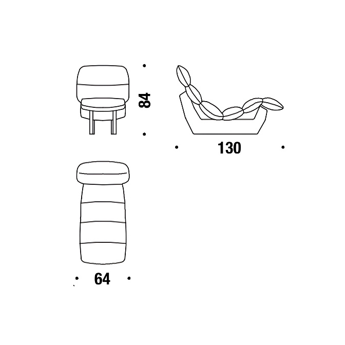 Шезлонг Moroso Lilo - фото-4 | interior market