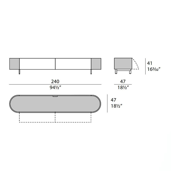 Тумба под ТВ Turri Roma - фото-6 | interior market