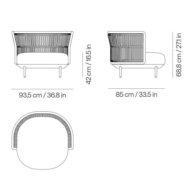 Кресло для улицы Point1920 Amba Woven - фото-6 | interior market