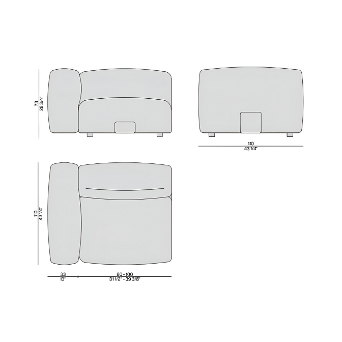 Модульный диван Porada KOJI - фото-4 | interior market