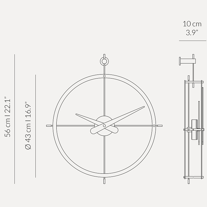 Часы настенные Dos Puntos NOMON - фото-5 | interior market