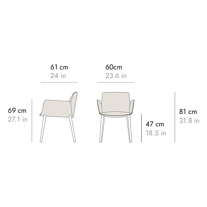 Обеденный стул PUNT Hug - фото-3 | interior market