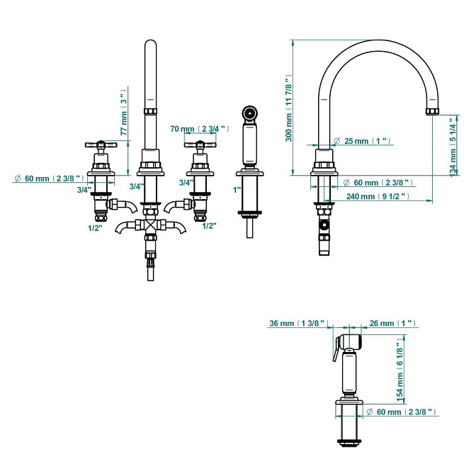 Смеситель для кухни THG  - фото-2 | interior market