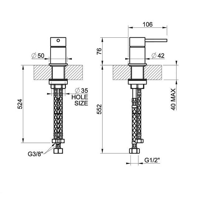 Смеситель для ванны Gessi FLESSA - фото-2 | interior market