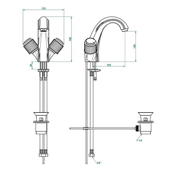 Смеситель для раковины THG Jaipur - фото-2 | interior market