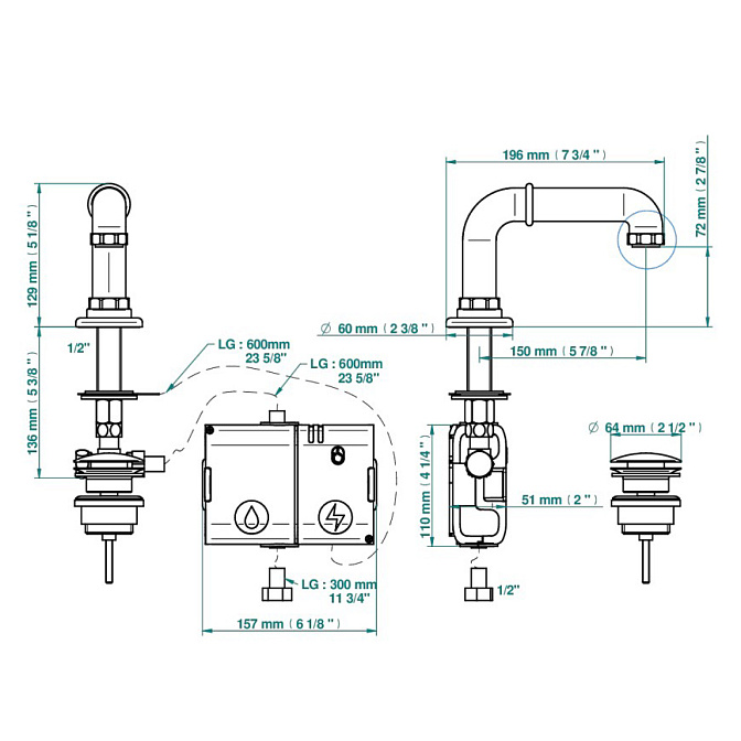 Смеситель для раковины THG  - фото-2 | interior market