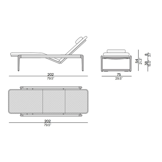 Шезлонг для улицы Manutti Flows - фото-7 | interior market