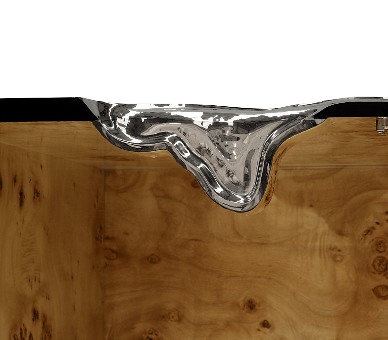 Комод Boca do Lobo Lapiaz Black Silver - фото-5 | interior market