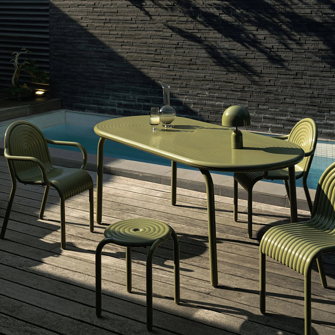Стол для улицы Tom Dixon Groove Obround Table - фото-2 | interior market