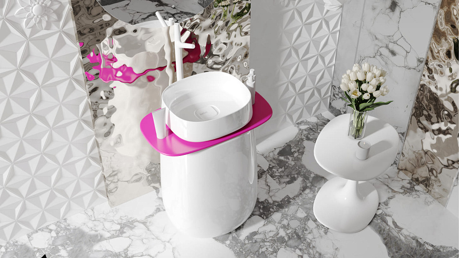 Раковина напольная глянцевая SALINI Oriente Totem - фото-3 | interior market