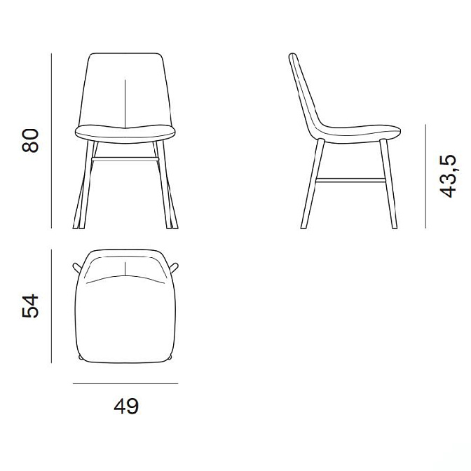 Обеденный стул Novamobili Natt - фото-7 | interior market