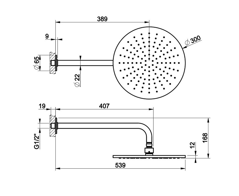 Верхний душ Gessi INCISO - фото-2 | interior market