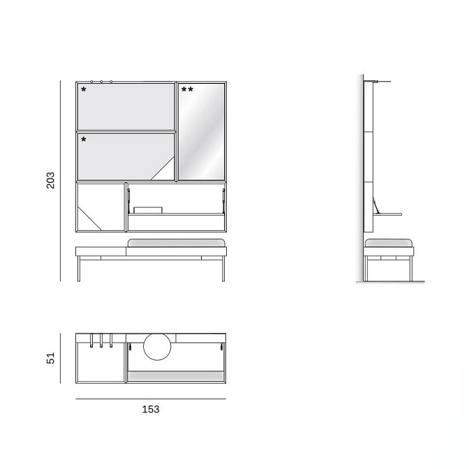 Комплект мебели для прихожей Novamobili Cube - фото-5 | interior market