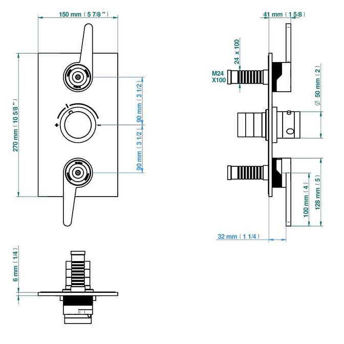 Встраиваемый смеситель THG ZOOM.12 - фото-2 | interior market