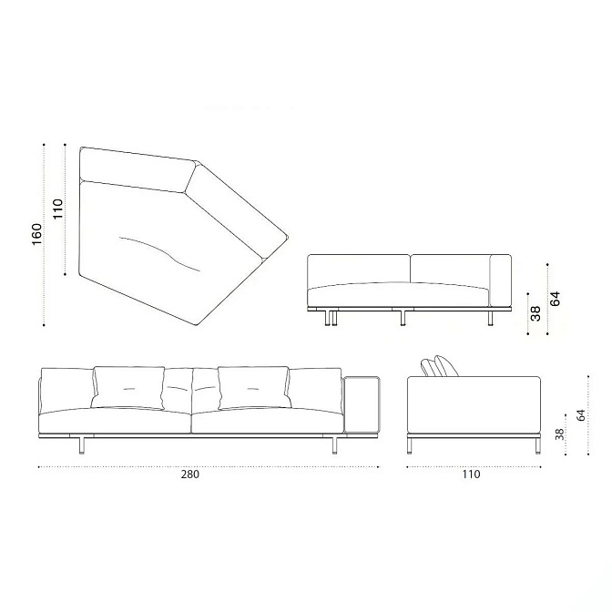 Модульный диван для улицы Ethimo Costiera - фото-2 | interior market