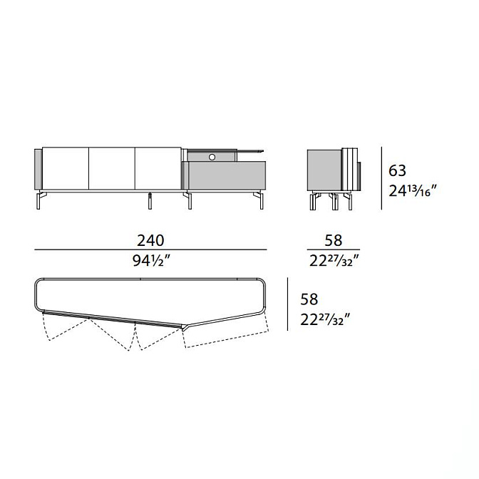 Тумба под ТВ Turri Zenit - фото-3 | interior market