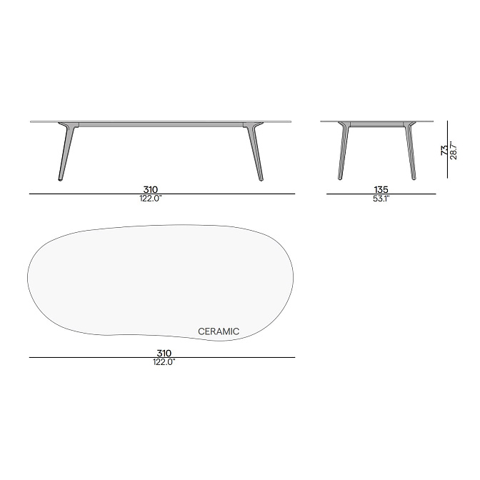 Обеденный стол для улицы Manutti Torsa - фото-2 | interior market